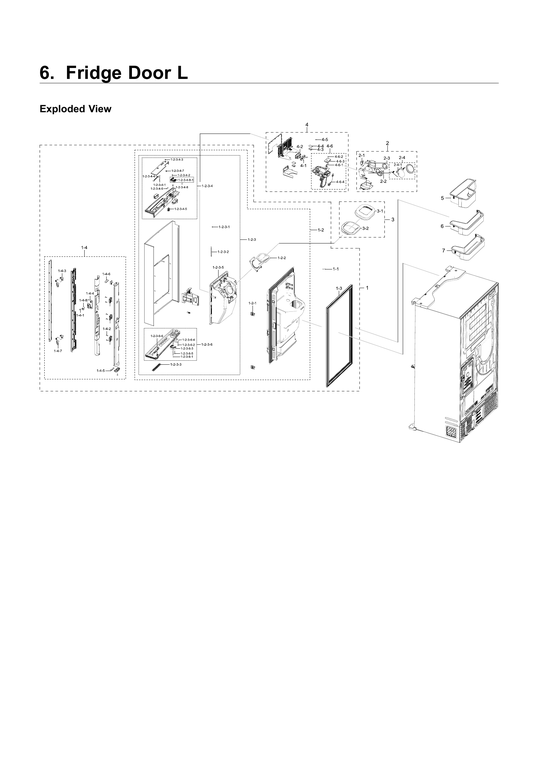 LEFT REFRIGERATOR DOOR PARTS