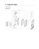 Right refrigerator door parts