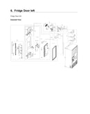 Left refrigerator door parts
