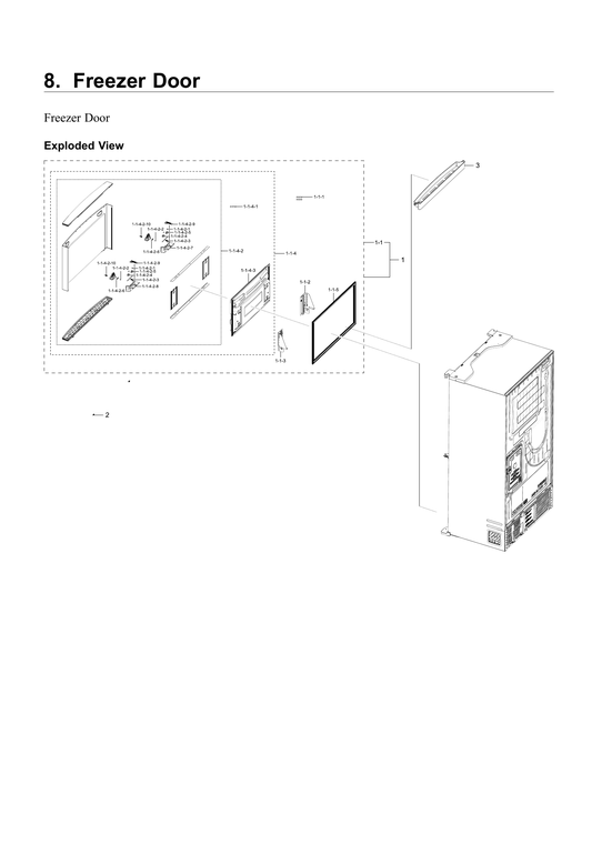 Freezer door parts