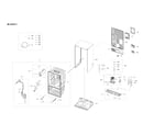 Samsung RF27T5241SG/AA-00 cabinet 2 parts diagram