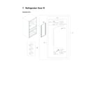 Samsung RF28HMEDBSR/AA-19 right refrigerator door parts diagram