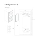 Right refrigerator door parts