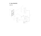 Samsung RF28HMEDBSR/AA-19 handle kit parts diagram