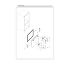 Samsung RF263TEAESR/AA-07 freezer door parts diagram