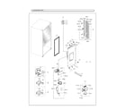 Samsung RF263TEAESR/AA-07 left refrigerator door parts diagram