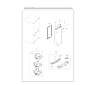 Samsung RF263TEAESR/AA-07 right refrigerator door parts diagram