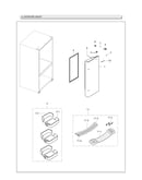 Right refrigerator door parts