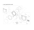 Samsung DV42H5200EF/A3-03 front frame & door assy diagram