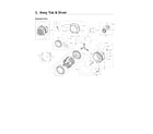 Samsung WF45R6300AW/US-01 tub & drum assy diagram