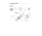 Samsung WF45R6300AW/US-03 tub & drum assy diagram