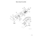 Speed Queen ADE4BRGS175TW01 START S#2001000001 motor/exhaust fan/belt diagram