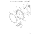 Speed Queen ADE4BRGS175TW01 START S#2001000001 rear bulkhead/felt seal/cylinder roller/terminal block diagram