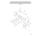 Speed Queen ADEE8RGS173TW01 control panel/rear controls diagram