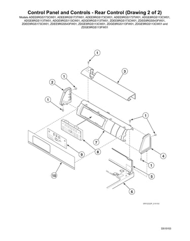 Control panel/rear controls