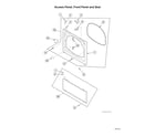 Speed Queen ADEE8RGS173TW01 access panel/front panel/seal diagram