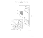 Speed Queen ADEE8RGS173TW01 heater duct/element assy diagram