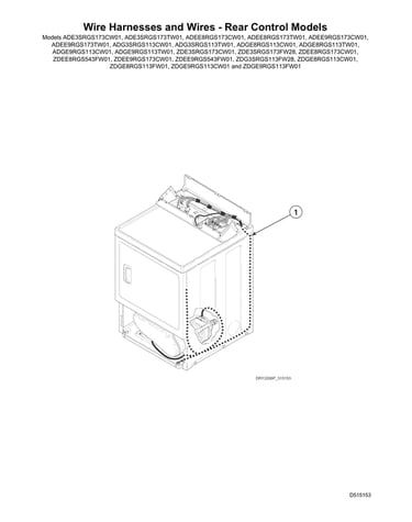 Wire harness/wires - rear control models