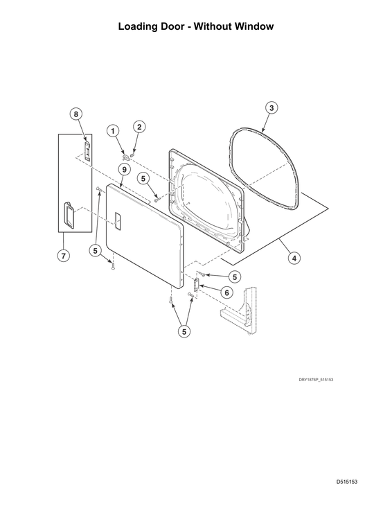 Loading door-without window