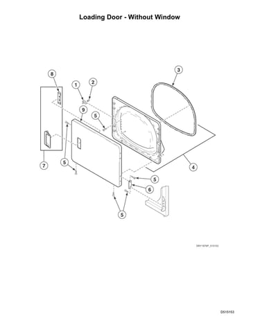 Loading door-without window