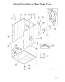 Cabinet/exhaust duct/base-single dryers
