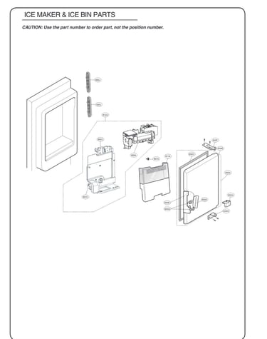 Ice maker & ice bin parts