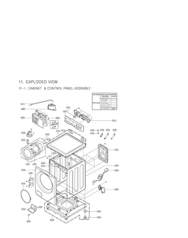 Cabinet & control panel assy