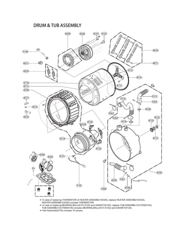 Drum & tub assy