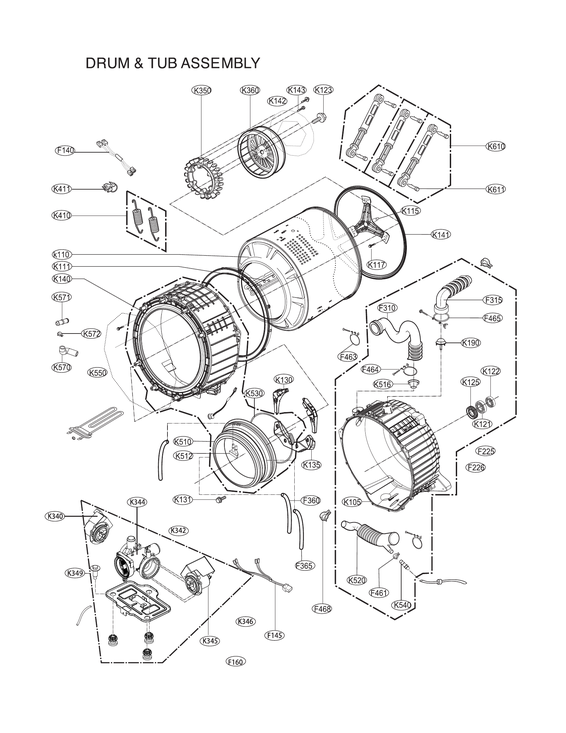 Drum & tub assy