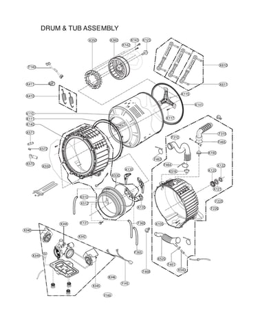 Drum & tub assy