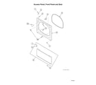 Speed Queen ADE6HRYS177TW01 START S#2001000001 access panel/front panel/seal diagram