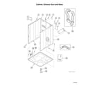 Speed Queen ADEE9BGS175TW01 THRU S#1912999999 cabinet/exhaust duct/base diagram