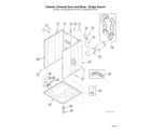 Speed Queen ADEE9RGS173TW01 cabinet/exhaust duct/base - single dryers diagram