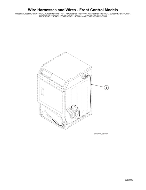 Wire harnesses & wires - front control models