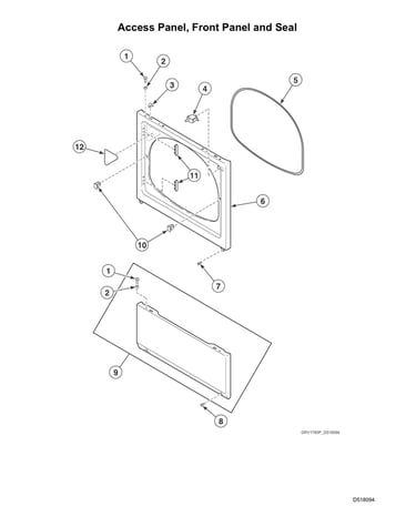 Access panel/front panel/seal