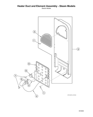 Heater duct/element assy - steam models