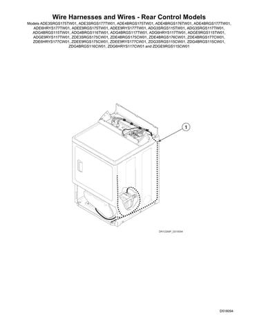 Wire harnesses & wires - rear control models