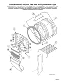 Front bulkhead/air duct/felt seal/cylinder w/ light