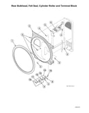 Rear bulkhead/felt seal/cylinder roller/terminal block