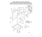Speed Queen ADG3LRGS111TW01 cabinet/exhaust duct/base - single dryers diagram