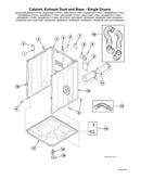 Cabinet/exhaust duct/base - single dryers