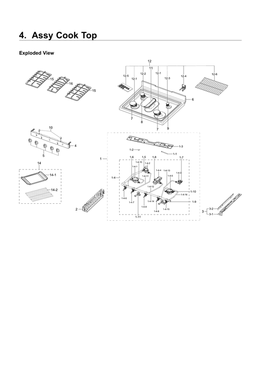 Cooktop assy