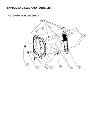 Drum rear assy