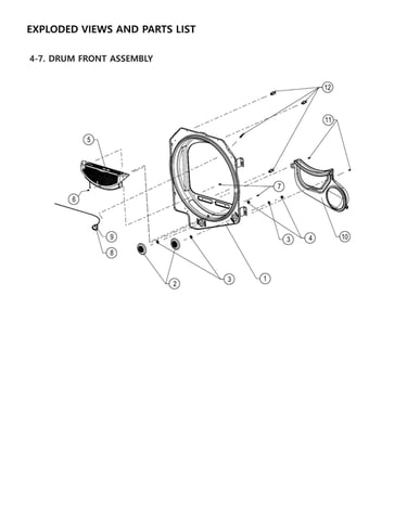 Drum front assy