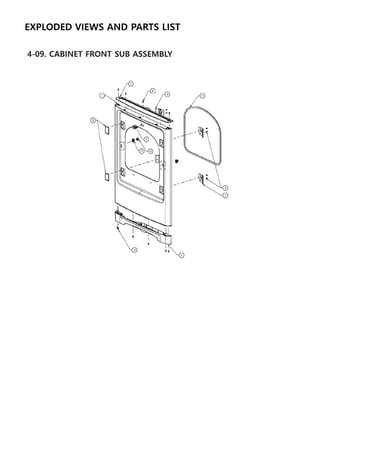 Cabinet front sub assy