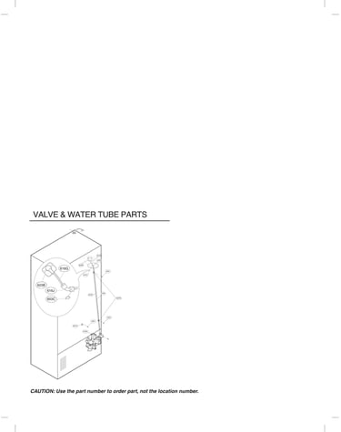 Valve & water tube parts