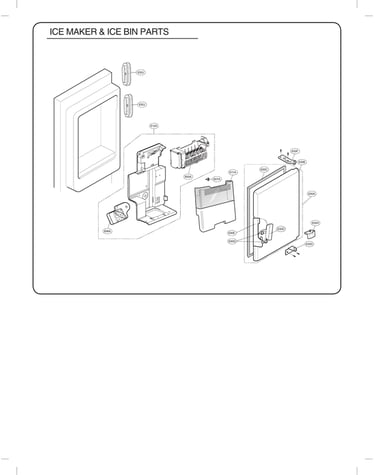 Ice maker & ice bin parts