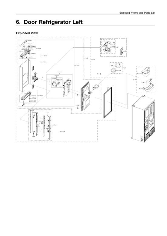 Left refrigerator door