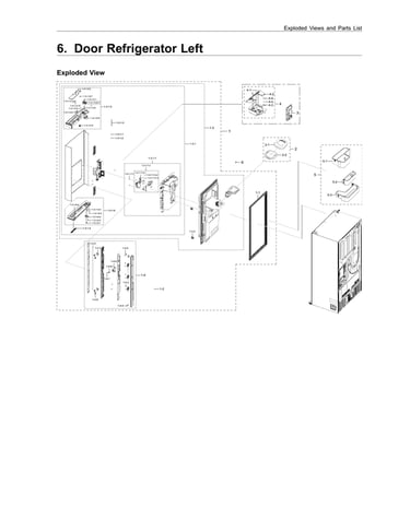 Left refrigerator door