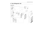 Samsung RF22R7551SR/AA-00 left refrigerator door parts diagram